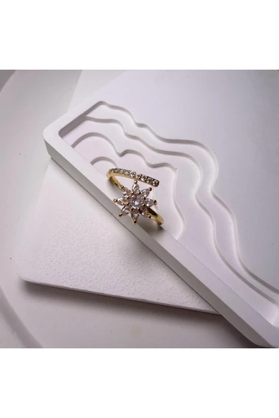 nesdesign Taşlı Zarif Çiçek Yüzük - Resim 2