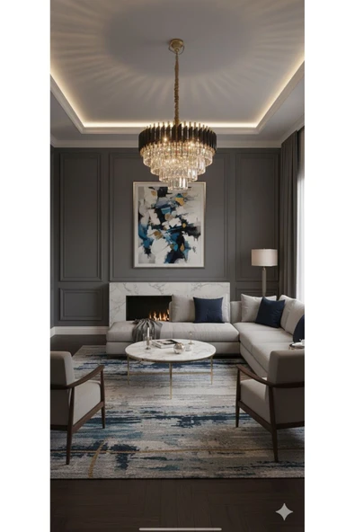 IŞILTI LARA 50 CM SİYAH-GOLD ürün görseli 1