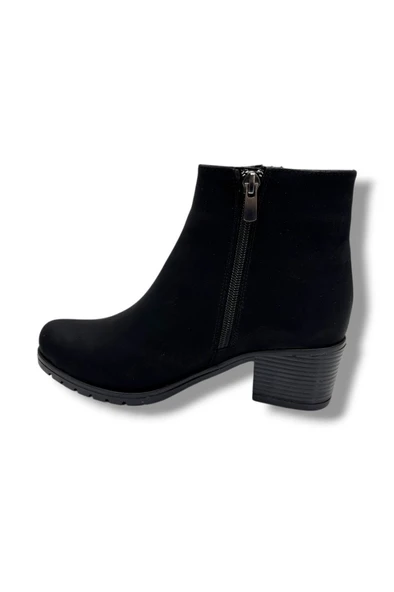 Cakgo 705-26 Yağlı Deri Trend Fashion Tokalı Fermuarlı Topuklu Kadın Bot - Resim 3