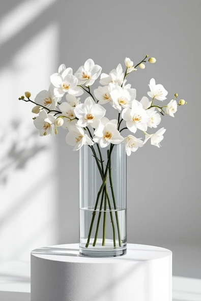 EL İşçiliği Silindir Cam Vazo 10 cm Genişlik 30 Cm uzunluk - Resim 2