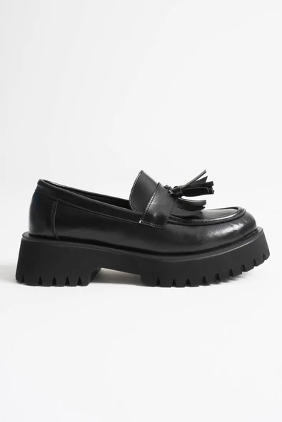 Anim Kadın Günlük Siyah Loafer Ayakkabı - Resim 3