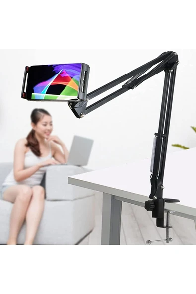 Coverzone Hareketli Masa Tablet Tutacağı Youtuber-twitch Yayıncı Toplantı Meet Çizim Stand 11inç - Resim 4