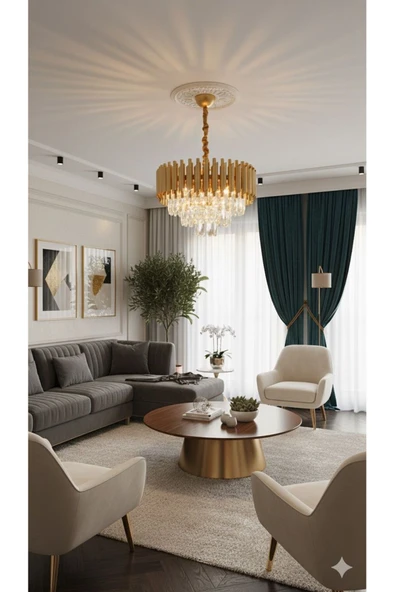 IŞILTI LARA 50 CM SARI YALDIZ - Resim 2