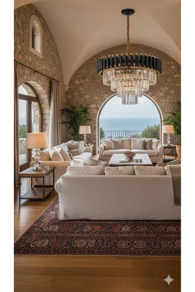 IŞILTI LARA 40 CM  SİYAH-GOLD - Resim 4