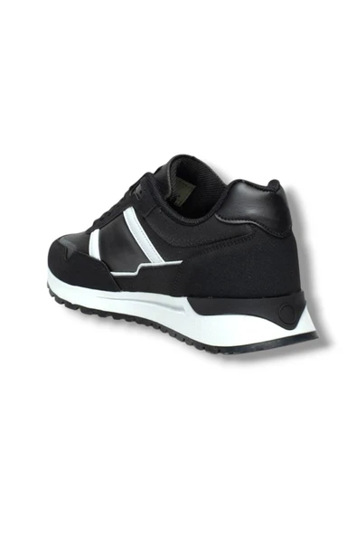Jagulep Stone 8508-26 Cilt Deri Anatomik Sneaker Siyah Beyaz 36-40 - Resim 3