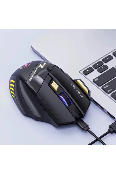 Coverzone Kablosuz RGB Oyuncu Mouse – 3200 DPI, Şarjlı, Ergonomik 2.4GHz Wireless Gaming Mouse | GW-X7 - Resim 4
