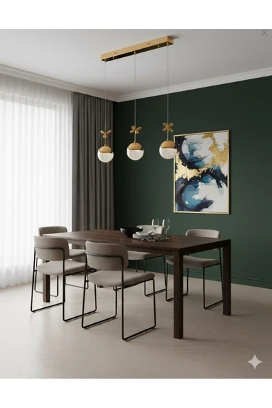 IŞILTI DALİ 3L YEMEK MASASI - Resim 3