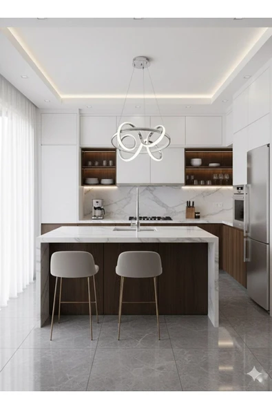 IŞILTI KUGU 30 CM SARKIT KROM - Resim 3