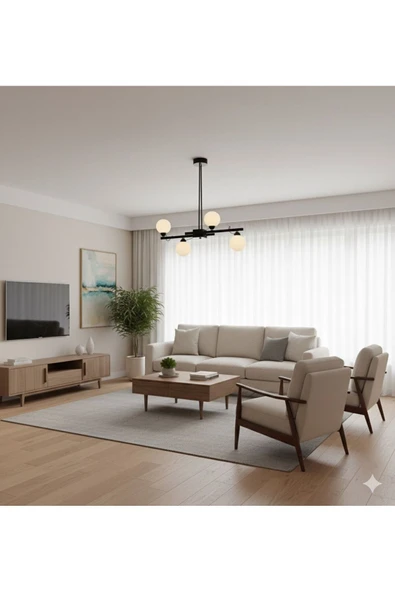 IŞILTI DURU 4'LÜ AVİZE - Resim 2