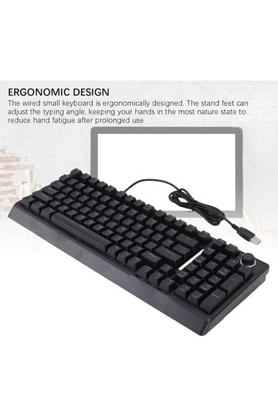 Coverzone Kompakt RGB Gaming Klavye – %80 Boyut, Sessiz Mekanik Hissiyat, Kablolu Plug & Play | G500X - Resim 7