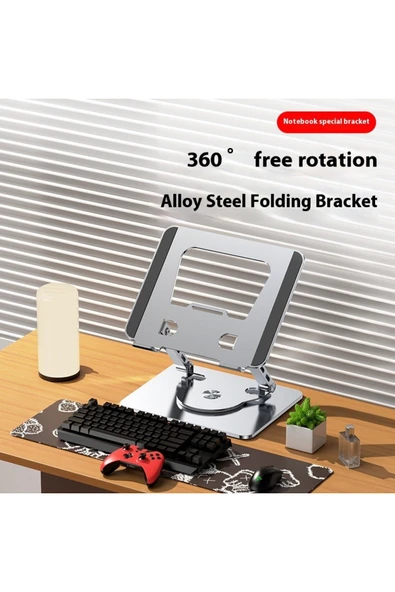 Coverzone Laptop & Tablet Standı ZR747 - 360° Döner, Yükseklik Ayarlı, Katlanabilir, 17 inç’e Kadar Uyumlu - Resim 5