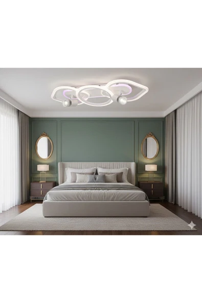 IŞILTI RÜYA YAPRAK PROFONYER KUMANDALI MAVİ IŞIKLI KUMANDALI GECE MODLU - Resim 3