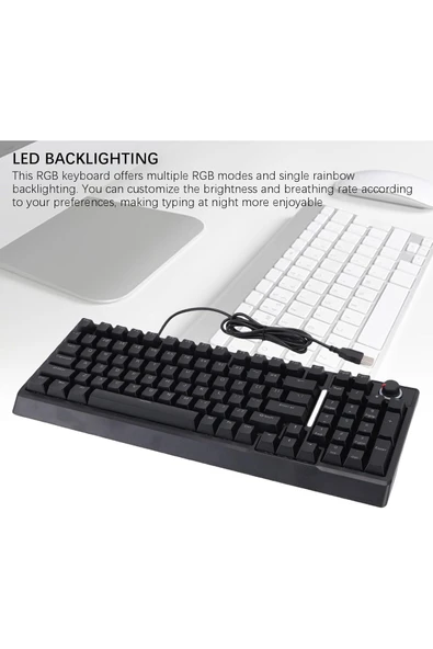 Coverzone Kompakt RGB Gaming Klavye – %80 Boyut, Sessiz Mekanik Hissiyat, Kablolu Plug & Play | G500X - Resim 5