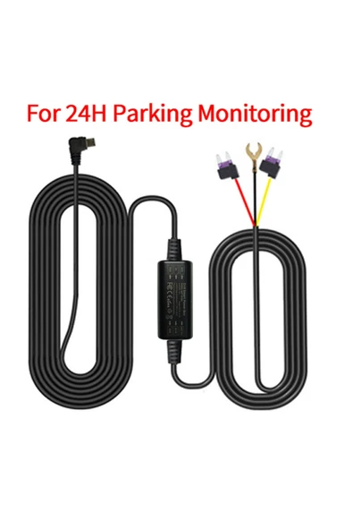 Coverzone 3 Metre Type-C Araba Hardwire Güç Kablosu 12/24V-5V Dönüştürücü Park Modu Destekli - Resim 2