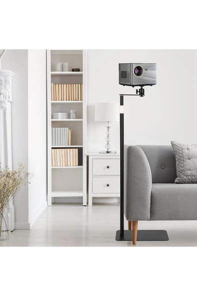 Coverzone Ayarlanabilir Projektör Sehpası TY06 - 360° Döner, Teleskopik 90–126cm, Şık ve Dayanıklı Tripod ürün görseli 1