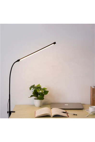 Coverzone Led Masa Lambası - 12W USB, Esnek Kol, Klipsli, 3 Renk Sıcaklığı, Kısılabilir Dimmerli SY-555 - Resim 5