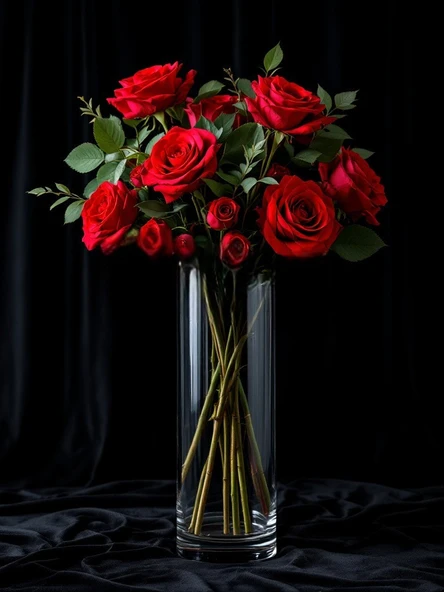 EL İşçiliği Silindir Cam Vazo 10 cm Genişlik 40 Cm uzunluk ürün görseli 1