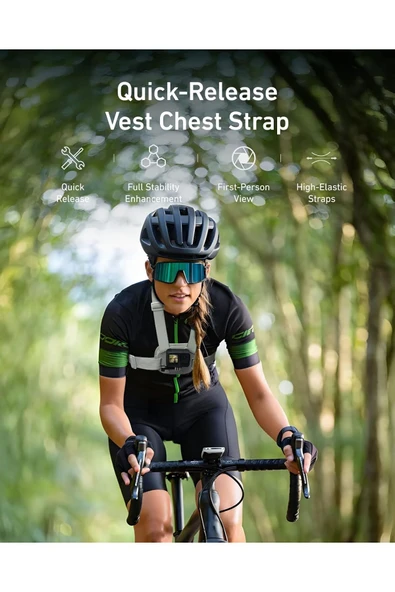 Coverzone Manyetik Göğüs Askısı Quick Release Askı Aparatı GoPro Hero 13/12/11/10 Insta360 DJI - Resim 5