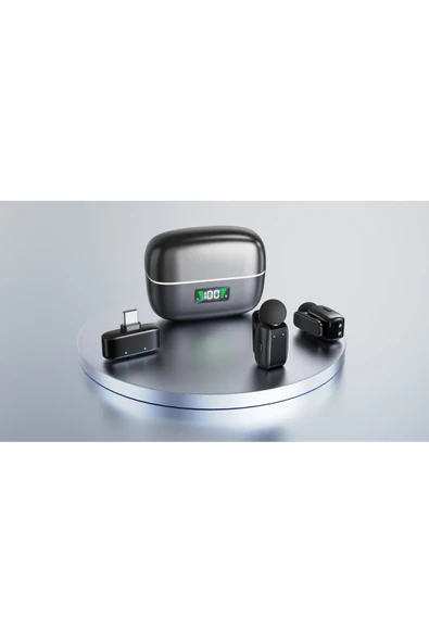 Coverzone Type-C Yaka Mikrofonu - Gürültü Azaltmalı, Düşük Gecikme ≤30ms, 20m, SX35 Mini - Resim 7