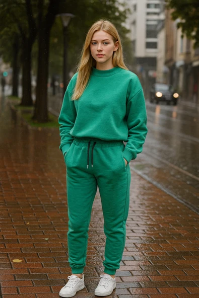 trendhazan A KALİTE 3 İPLİK ŞARDONLU JOGGER KADIN EŞOFMAN ALTI - Resim 5