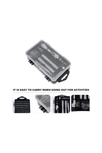 Coverzone 115 Parça Onarım Seti - Hassas Tornavida, Krom Vanadyum Çelik, Ergonomik Saplı Takım | TTS-115 - Resim 6