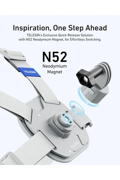 Coverzone Manyetik Göğüs Askısı Quick Release Askı Aparatı GoPro Hero 13/12/11/10 Insta360 DJI - Resim 6
