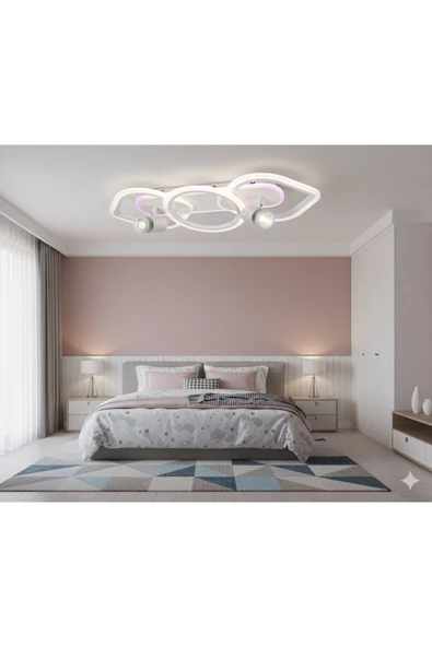 IŞILTI RÜYA YAPRAK PROFONYER KUMANDALI MAVİ IŞIKLI KUMANDALI GECE MODLU - Resim 4