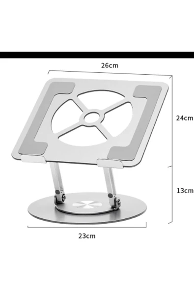 Coverzone X2 Katlanabilir Laptop Standı - Alüminyum Alaşım, 11-17 inç, Portatif, Dayanıklı, Rahat Kullanım - Resim 6