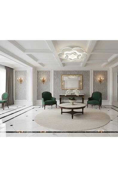 IŞILTI DİMERLİ AVİZE GECE MODLU KUMANDALI LEDLİ PROFONYER ürün görseli 1