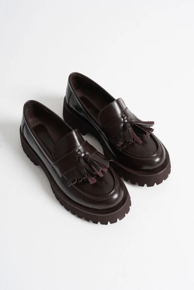 Anim Kadın Günlük Acı Kahve Loafer Ayakkabı - Resim 3