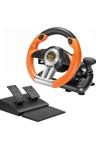 Coverzone Direksiyon Seti – 180° Dönüş, Çift Motor Titreşim, Pedal ve Vitesli Oyun Direksiyonu | PXN V3 Pro - Resim 2