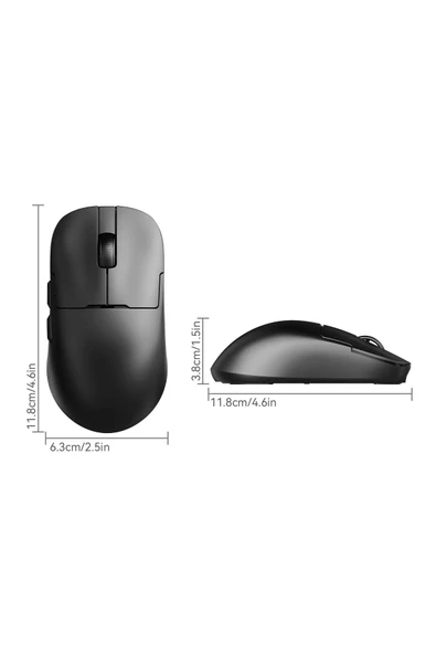 Coverzone Ajazz AJ159 NL Kablosuz Gaming Mouse – 3 Modlu Bağlantı, Ultra Düşük Gecikme, 61g Hafif - Resim 8