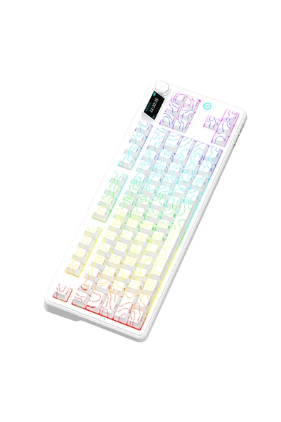 Coverzone Ajazz AK870 V2 Kablosuz 87 Tuş Mekanik Klavye 10000mAh RGB Bluetooth 2.4G Type-C Destekli - Resim 8