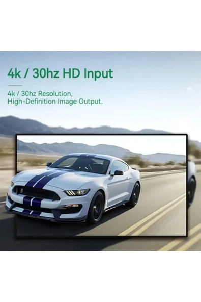 Coverzone USB-C 4K Capture Kartı - 30Hz, 2.0 Type-C Görüntü Yakalama Adaptörü, Oyun ve Yayın İçin - Resim 3