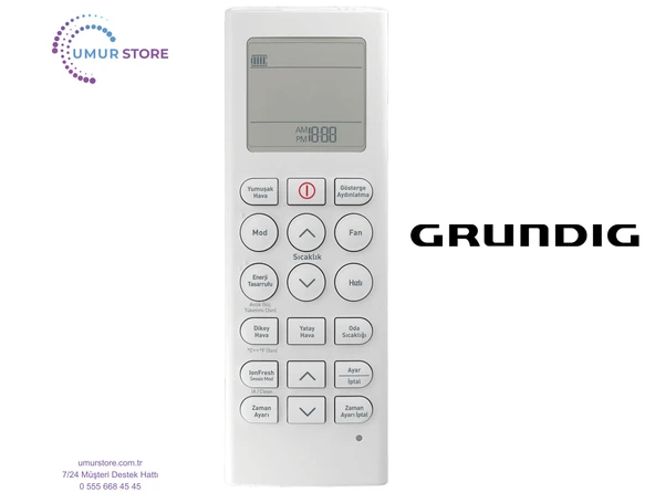 Grundig 5401460399 Uyumlu Klima Kumandası-Eşdeğer ürün görseli 1
