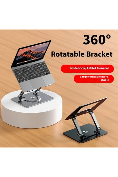 Coverzone Laptop & Tablet Standı ZR747 - 360° Döner, Yükseklik Ayarlı, Katlanabilir, 17 inç’e Kadar Uyumlu - Resim 2