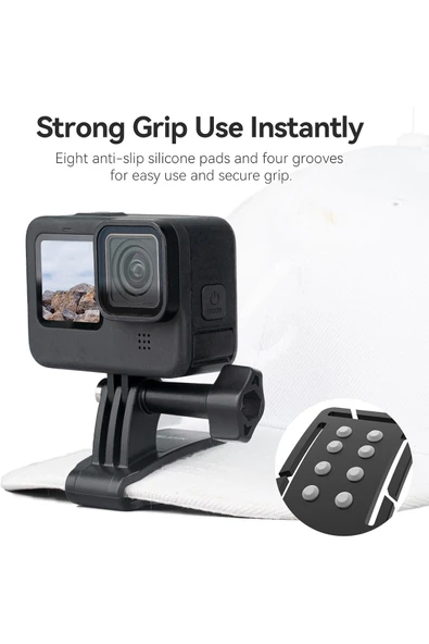 Coverzone Kafa Bandı Askısı Klips Montajı Bilek Askısı,Telefon ve Aksiyon Kamera Aksesuarı GoPro Hero - Resim 7