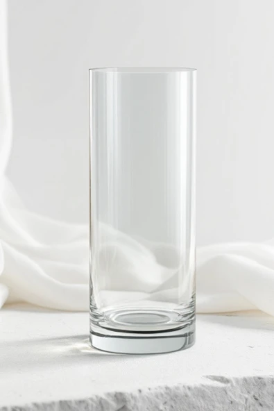 EL İşçiliği Silindir Cam Vazo 10 cm Genişlik 40 Cm uzunluk - Resim 4