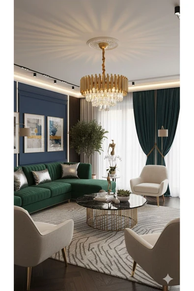 IŞILTI LARA 50 CM SARI YALDIZ ürün görseli 1