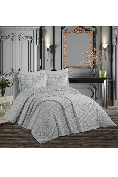 cs ilkim Cotton Collection Çift Kişilik Pike Takımı Yakut - Resim 5