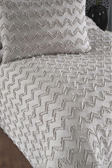 cs ilkim Cotton Collection Çift Kişilik Pike Takımı Zebra - Resim 5