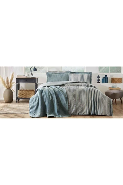 Özdilek Nevresim Takımı Yatak Örtüsü St. Modern İkat ürün görseli 1