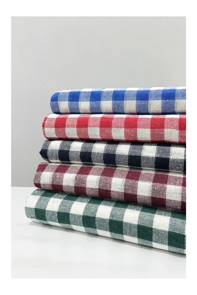 cs ilkim 10'LU Çok Amaçlı Sofra Bezi & Piknik Örtüsü & Masa Örtüsü Ekose Pötikare Desenli - Resim 2