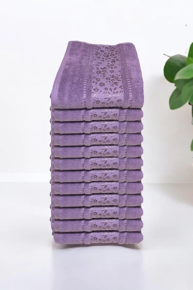 Pingolo Özdilek Camellia Havlu 12 Adet - Mürdüm ürün görseli 1