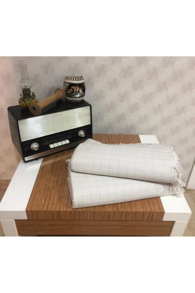 İlkim Krem Koltuk Örtüsü Set 2'li ürün görseli 1