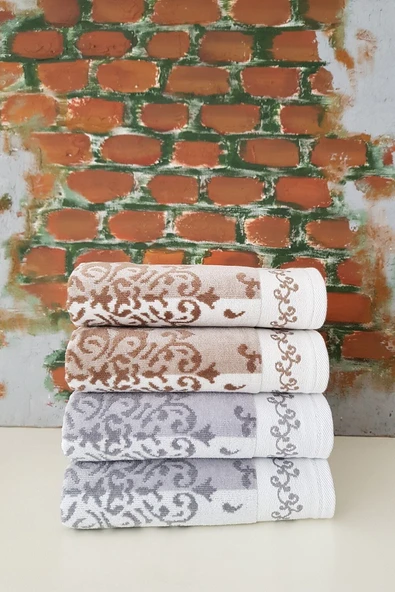 Özdilek Emily Havlu 4 ' Lü Kahve - Gri ürün görseli 1