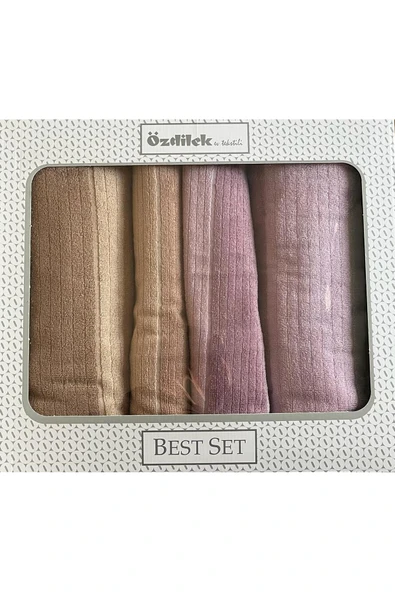 Özdilek Pure Line Best Havlu Seti Bej-Lila ürün görseli 1