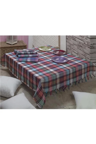 Gözde 135x135 cm Üçlü Okuluk Küçük Boy Sofra Bezi Masa Örtüsü ürün görseli 1