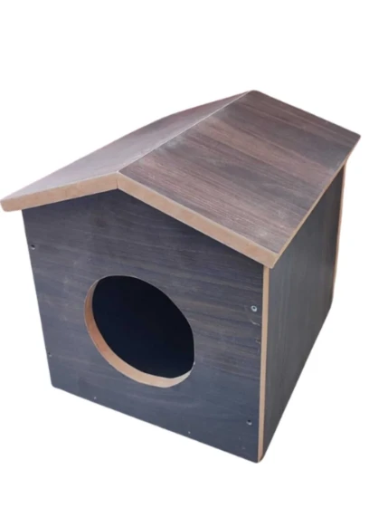 Sokak Hayvanlarına Dış Mekan Yağmura Soğuğa Dayanıklı Çatılı Kedi Evi - Resim 2