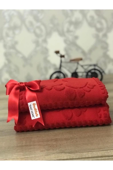 Özdilek Banyo Ayak Havlusu 2'li(Kırmızı) ürün görseli 1